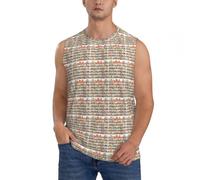 Funny Book Shelf Collection and Ladder Print - Camiseta sin mangas para hombre, camiseta atlética sin mangas para correr, casual, aventuras al aire libre, Negro, M/4XL