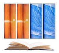 Funny Bookmarks - 4 Piece Film Shape Theme Acrylic Bookmarks, Translucent Suncatcher Page Holders For Reading Journal Planner Notebook, Cute Bookmark Set