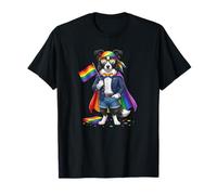 Funny Border Collie LGBT Rainbow Lesbianas Orgullo Gay Mujeres Hombres Camiseta