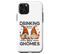 Funny Bourbon Lover Garden Gnomes Drinking with My Gnomies Carcasa para iPhone 11 Pro