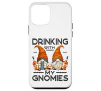 Funny Bourbon Lover Garden Gnomes Drinking with My Gnomies Carcasa para iPhone 12 Mini