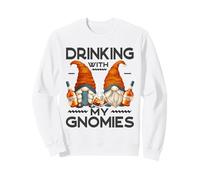 Funny Bourbon Lover Garden Gnomes Drinking with My Gnomies Sudadera