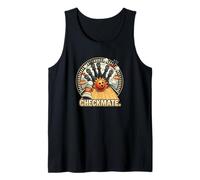 Funny Bowler Chess Peón vs King Pin Jaque Mate Camiseta sin Mangas