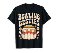Funny Bowling Besties Cute Ten Pin Bowlers Boy Girls Teen Camiseta