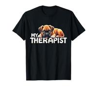 Funny Box Puppy My Therapist Boxer Camiseta