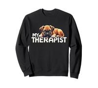 Funny Box Puppy My Therapist Boxer Sudadera