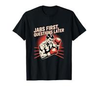 Funny Boxer Memes Jabs Primeras preguntas después Boxeo divertido Camiseta