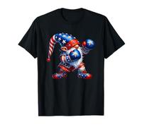 Funny Boxing GNOME In American Flag Outfit For Men Patriotic Camiseta
