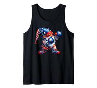 Funny Boxing GNOME In American Flag Outfit For Men Patriotic Camiseta sin Mangas