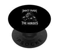 Funny Boxing Metal Don't Push The Horses PopSockets PopGrip Adhesivo