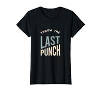 Funny Boxing MMA Lanza el último Golpe Camiseta gráfica económica, Mujer, Negro, S