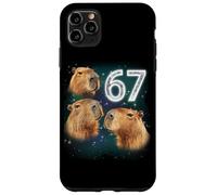 Funny Boys Girls 67 Meme Capybara Howling at The Moon 6 7 Carcasa para iPhone 11 Pro MAX