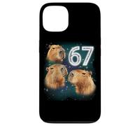 Funny Boys Girls 67 Meme Capybara Howling at The Moon 6 7 Carcasa para iPhone 13
