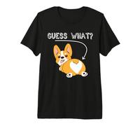 Funny Boys Girls Guess What Pembroke Welsh Corgi Dog Lover Camiseta Premium