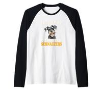 Funny Boys Girls Kids I Did The Math Answer Schnauzers Lover Camiseta Manga Raglan