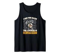 Funny Boys Girls Kids I Did The Math Answer Schnauzers Lover Camiseta sin Mangas