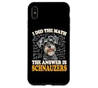 Funny Boys Girls Kids I Did The Math Answer Schnauzers Lover Carcasa para iPhone XS MAX