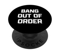 Funny British Slang Bang out of Order PopSockets PopGrip Adhesivo