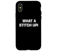 Funny British Slang What A Stitch Up Carcasa para iPhone X/XS