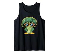 Funny Broccoli Lover Cartoon with Sunglasses For Girls Boys Camiseta sin Mangas
