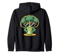 Funny Broccoli Lover Cartoon with Sunglasses For Girls Boys Sudadera con Capucha