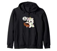 Funny Broke Kawaii Unicorn See No Money - Cartera vacía Sudadera con Capucha