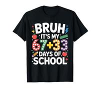 Funny Bruh Its My 67 33 Days of School Boys Kids 100th Day Camiseta