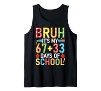 Funny Bruh It's My 67 33 Days of School Boys Kids 100th Day Camiseta sin Mangas