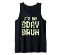 Funny Bruh It's MY Birthday Plan Oficial 7th 8th Party Camiseta sin Mangas
