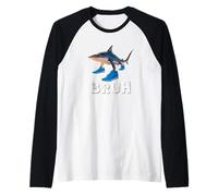 Funny Bruh Sneaker Shark Meme Tralalero Tralala Camiseta Manga Raglan