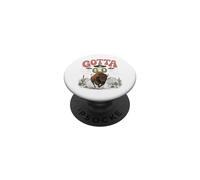 Funny Buffalo Gotta Go OVNI Alien Desert Design Western Humor PopSockets PopGrip Adhesivo