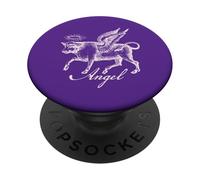 Funny Bull Angel Inglés Texto e Imagen Broma PopSockets PopGrip Adhesivo