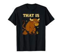 Funny Bull Pun - Humor de Inodoro de Dibujos Animados That Is Bullshit Camiseta