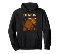 Funny Bull Pun - Humor de Inodoro de Dibujos Animados That Is Bullshit Sudadera con Capucha