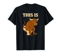 Funny Bull Pun - Humor de inodoro de dibujos animados "This Is Bullshit" Camiseta