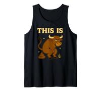 Funny Bull Pun - Humor de Inodoro de Dibujos Animados This Is Bullshit Camiseta sin Mangas