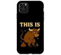 Funny Bull Pun - Humor de Inodoro de Dibujos Animados This Is Bullshit Carcasa para iPhone 11 Pro MAX