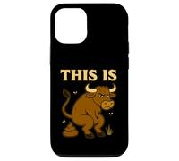 Funny Bull Pun - Humor de Inodoro de Dibujos Animados This Is Bullshit Carcasa para iPhone 12/12 Pro