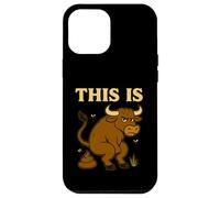 Funny Bull Pun - Humor de Inodoro de Dibujos Animados This Is Bullshit Carcasa para iPhone 12 Pro MAX
