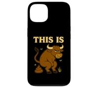Funny Bull Pun - Humor de Inodoro de Dibujos Animados This Is Bullshit Carcasa para iPhone 13