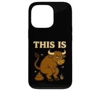 Funny Bull Pun - Humor de Inodoro de Dibujos Animados This Is Bullshit Carcasa para iPhone 13 Pro