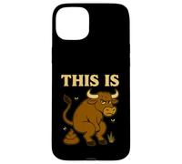 Funny Bull Pun - Humor de Inodoro de Dibujos Animados This Is Bullshit Carcasa para iPhone 15 Plus