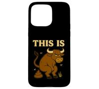 Funny Bull Pun - Humor de Inodoro de Dibujos Animados This Is Bullshit Carcasa para iPhone 15 Pro MAX