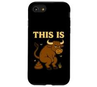 Funny Bull Pun - Humor de Inodoro de Dibujos Animados This Is Bullshit Carcasa para iPhone SE (2020) / 7/8