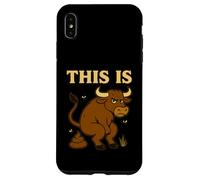 Funny Bull Pun - Humor de Inodoro de Dibujos Animados This Is Bullshit Carcasa para iPhone XS MAX