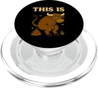 Funny Bull Pun - Humor de Inodoro de Dibujos Animados This Is Bullshit PopSockets PopGrip para MagSafe