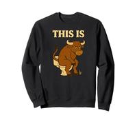 Funny Bull Pun - Humor de inodoro de dibujos animados "This Is Bullshit" Sudadera
