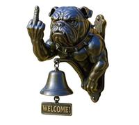 Funny Bulldog Doorbell, Bulldog Design Rustic Cast Iron Doorbell Wall, Dinner Bell for Yard Garden (1Pcs)