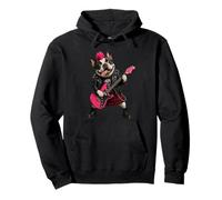 Funny Bulldog Francés Rock'n Roll Music Band Dog Sudadera con Capucha