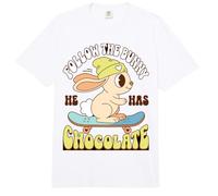 Funny Bunny Chocolate Skateboard Saying Comfort Colors Adult Heavyweight T-Shirt